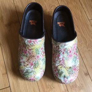 XP Dansko clogs.